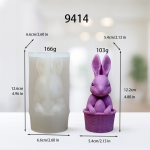 Bunny in Wicker Basket Silicone Candle Mold