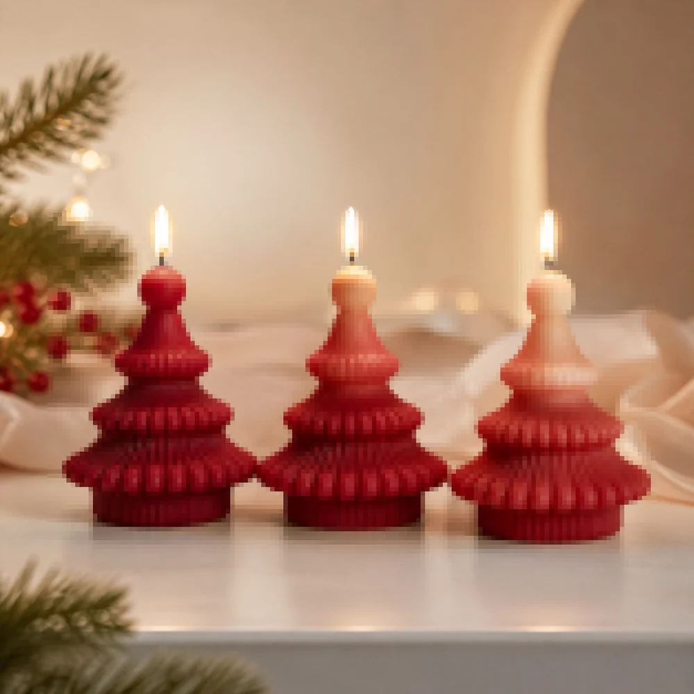 8603S - Christmas Tree Silicone Candle Mold 8603S