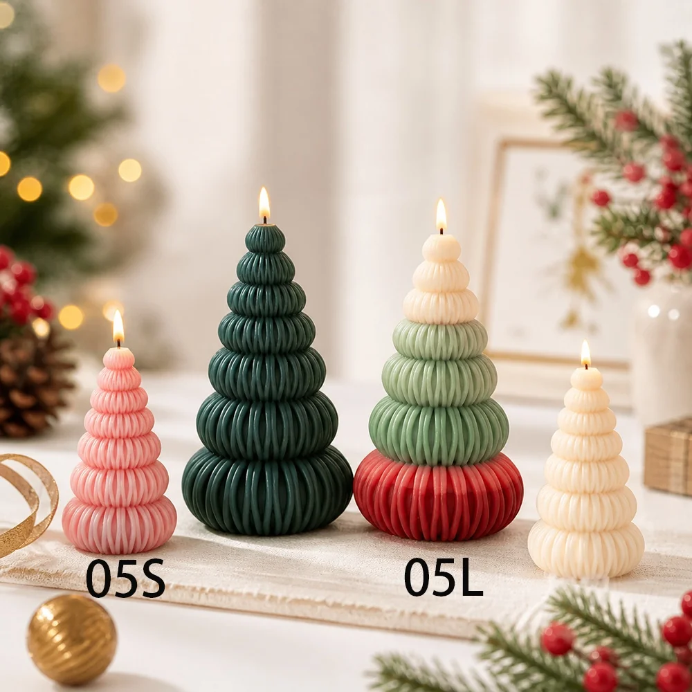 8605L - Christmas Tree Silicone Candle Mold 8605L