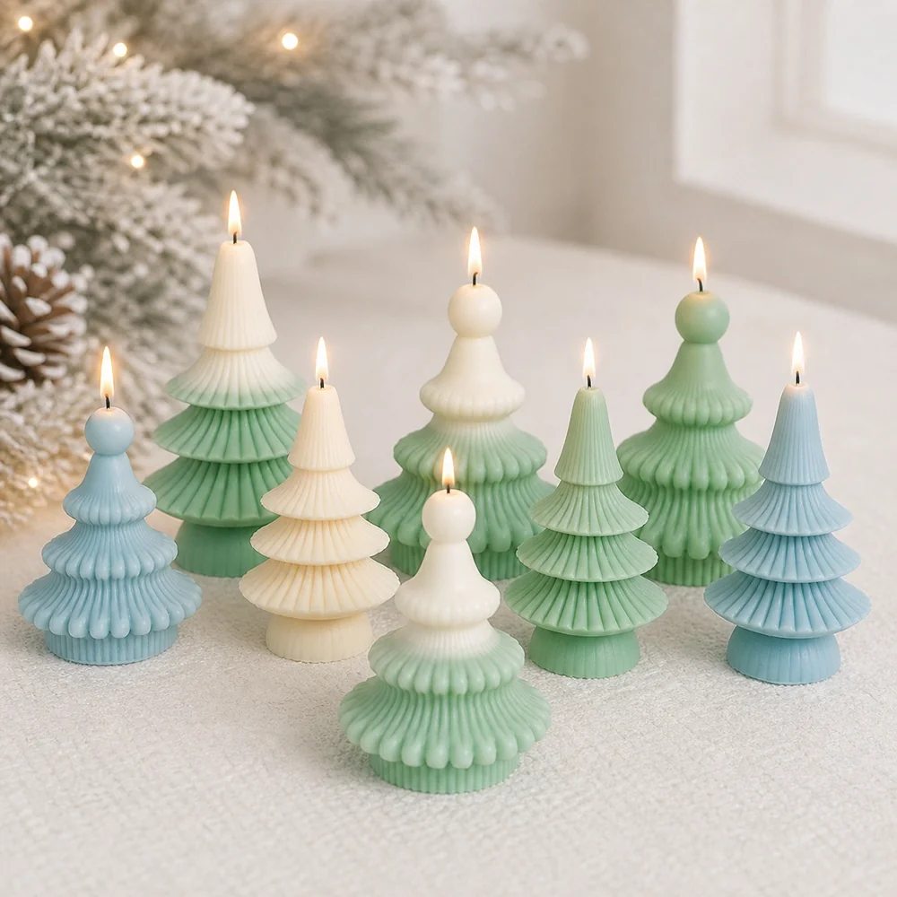 8615L - Christmas Tree Silicone Candle Mold 8615L