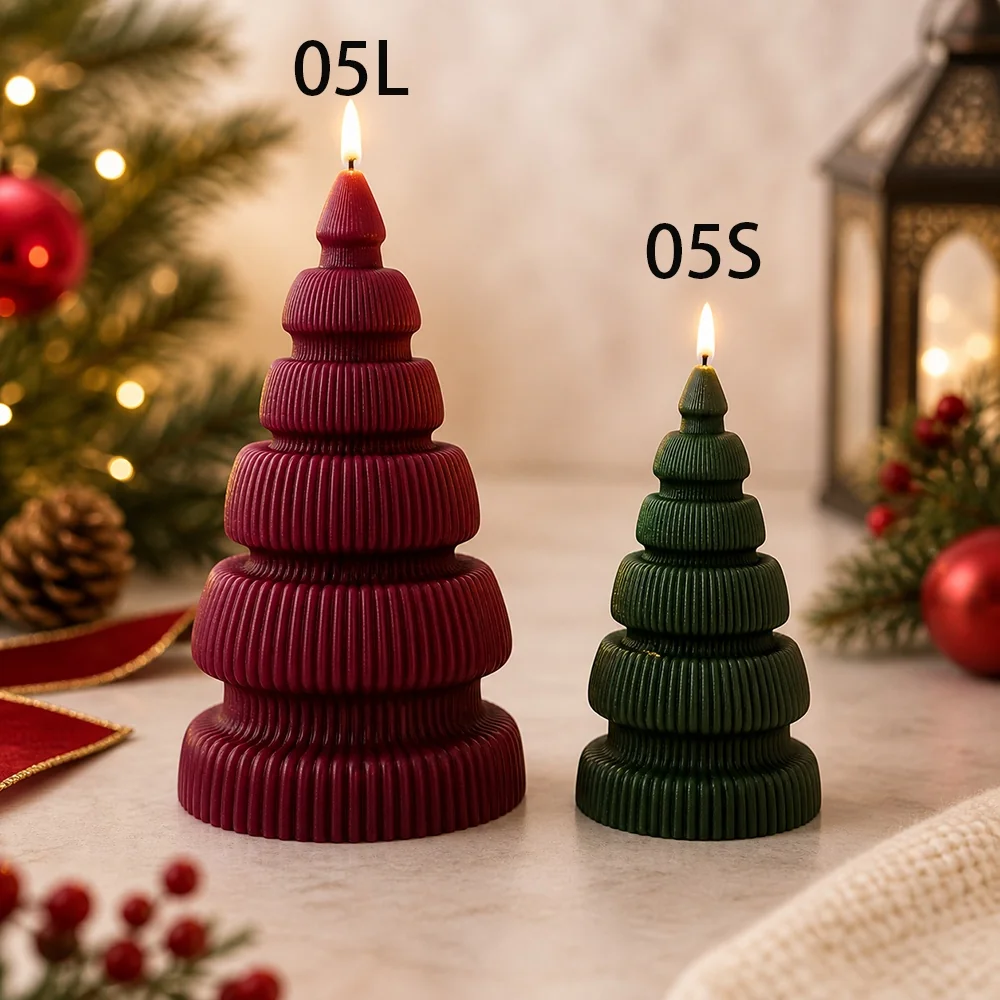 8615L - Christmas Tree Silicone Candle Mold 8615L