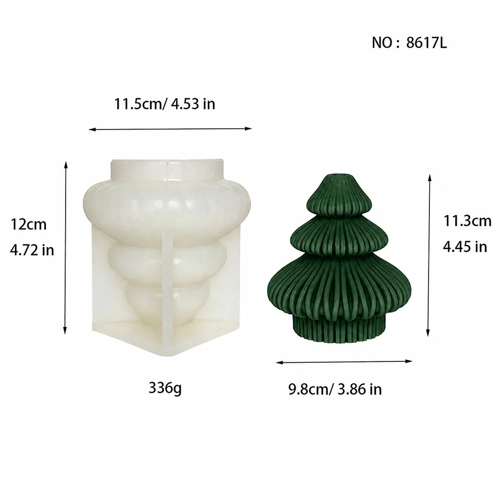 8617L - Christmas Tree Silicone Candle Mold 8617L