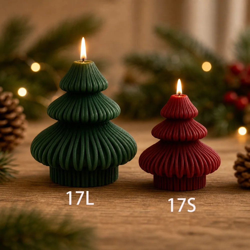 8617L - Christmas Tree Silicone Candle Mold 8617L