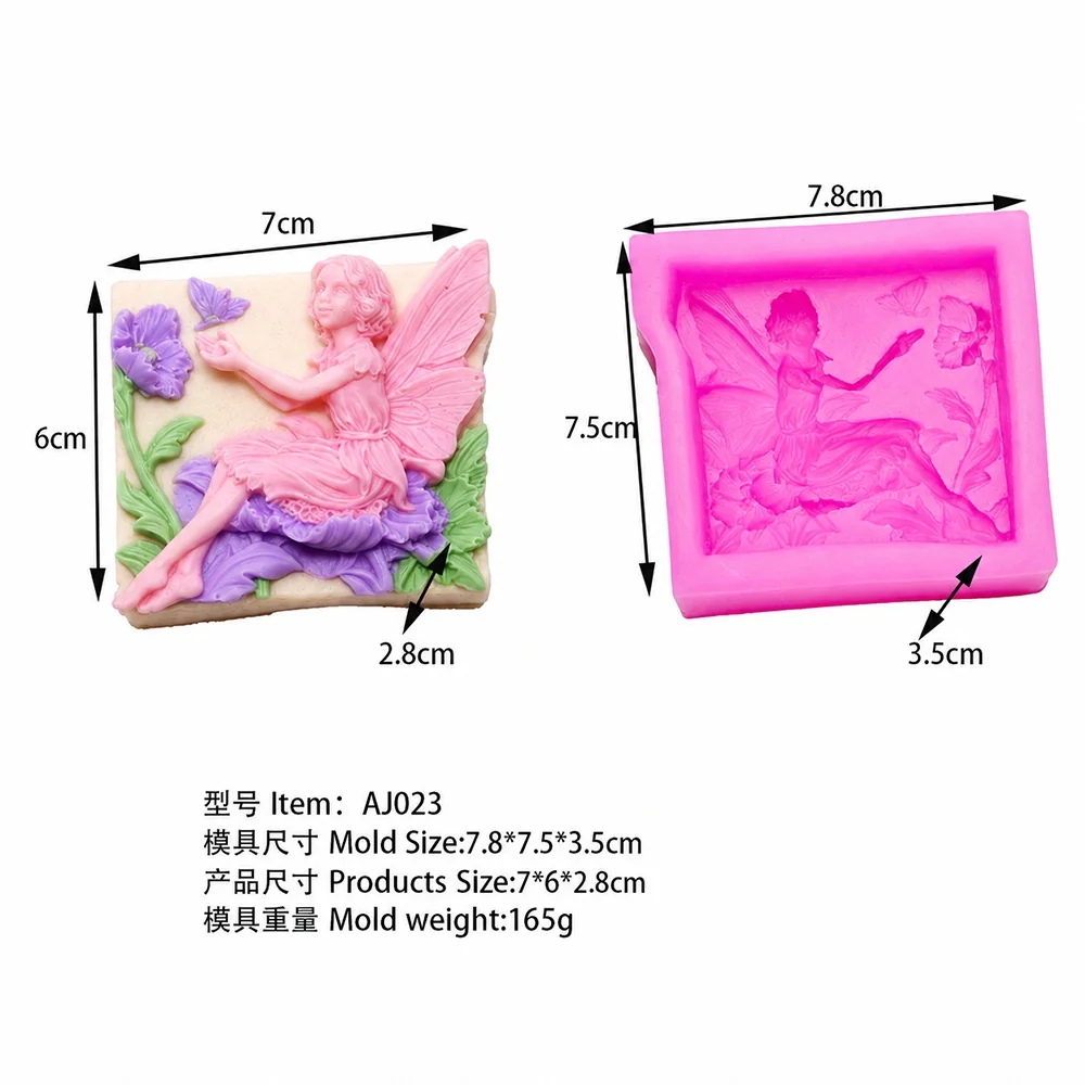 AJ023 - Flower Fairy Silicone Candle Mold AJ023