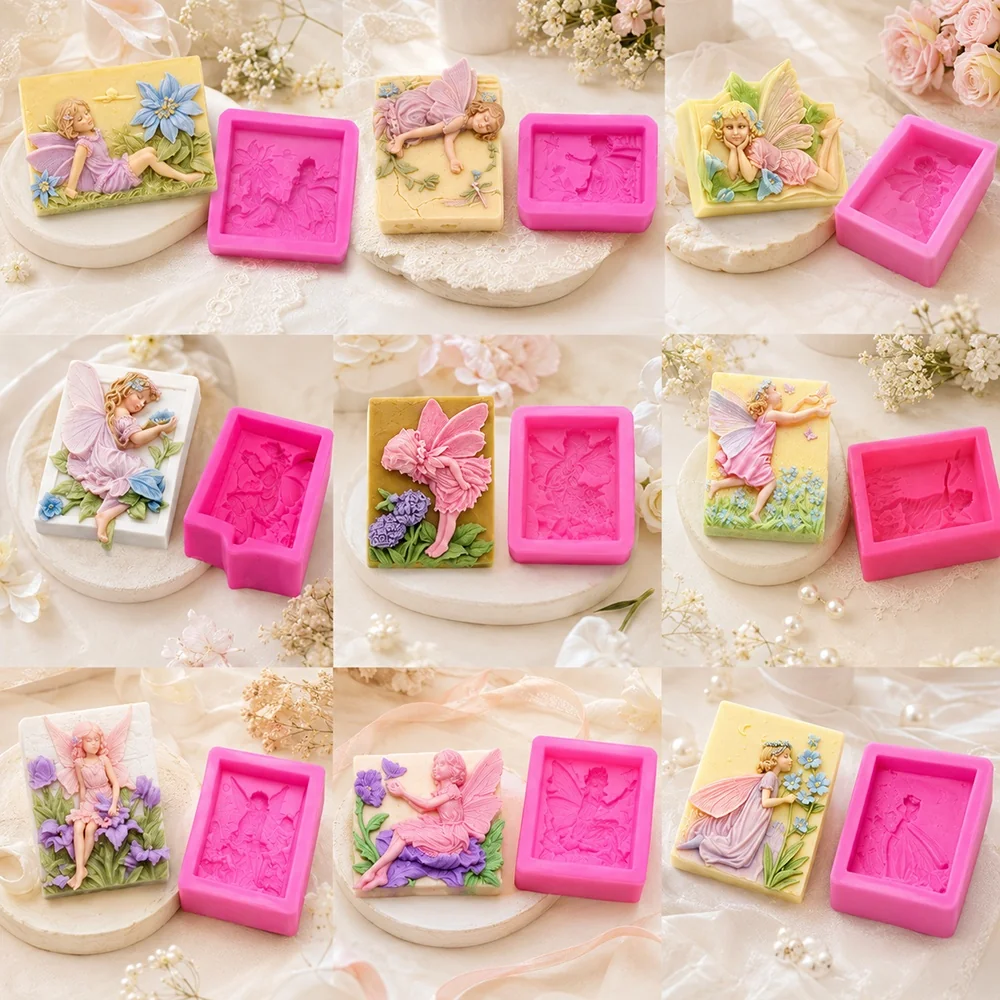 AJ023 - Flower Fairy Silicone Candle Mold AJ023