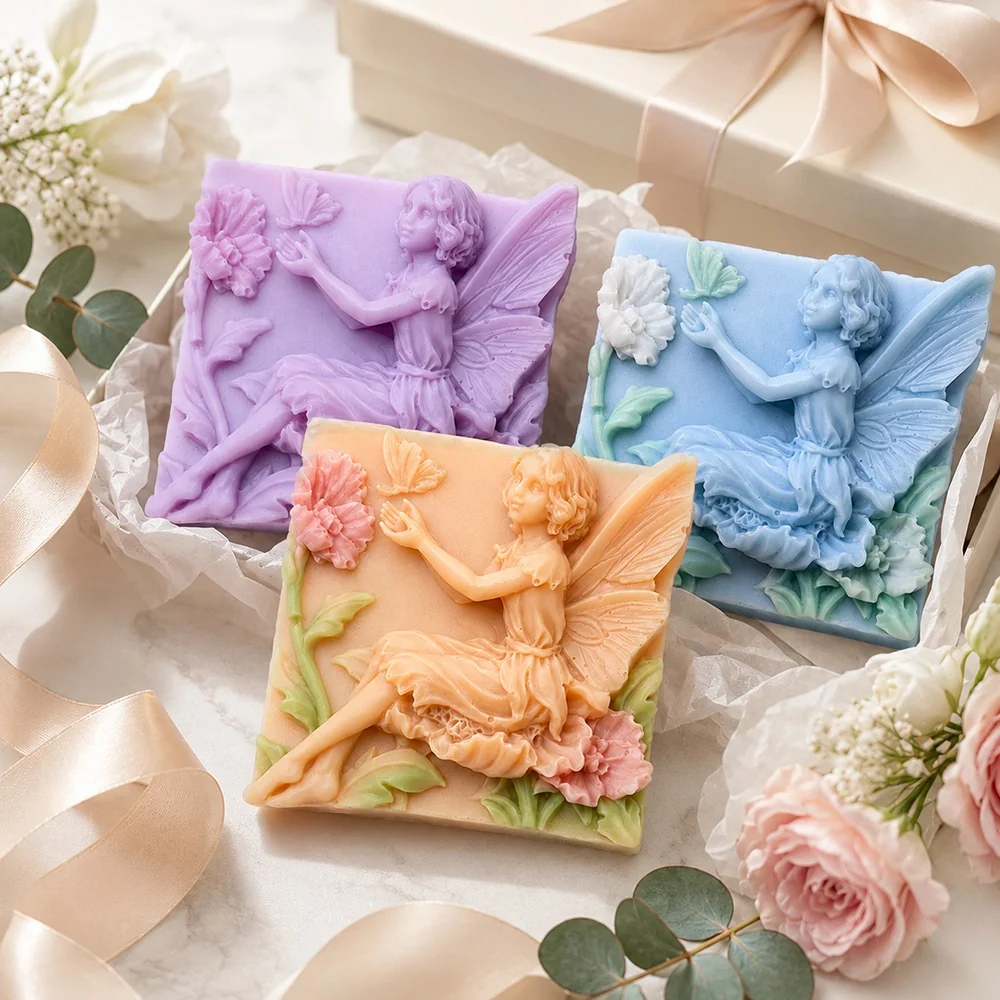 AJ023 - Flower Fairy Silicone Candle Mold AJ023