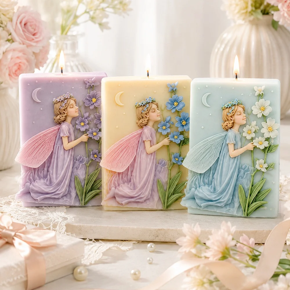AK003 - Flower Fairy Silicone Candle Mold AK003