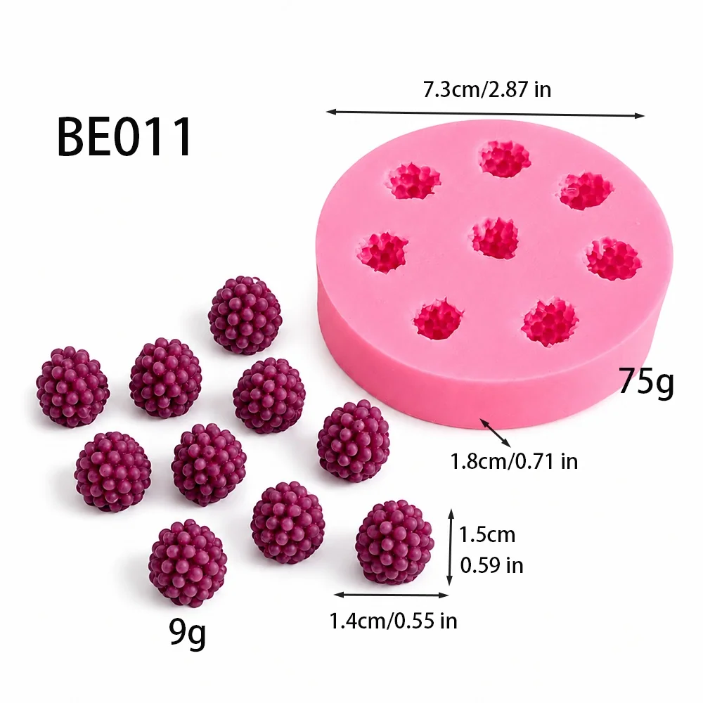 BE011 - Raspberry Silicone Candle Mold BE011