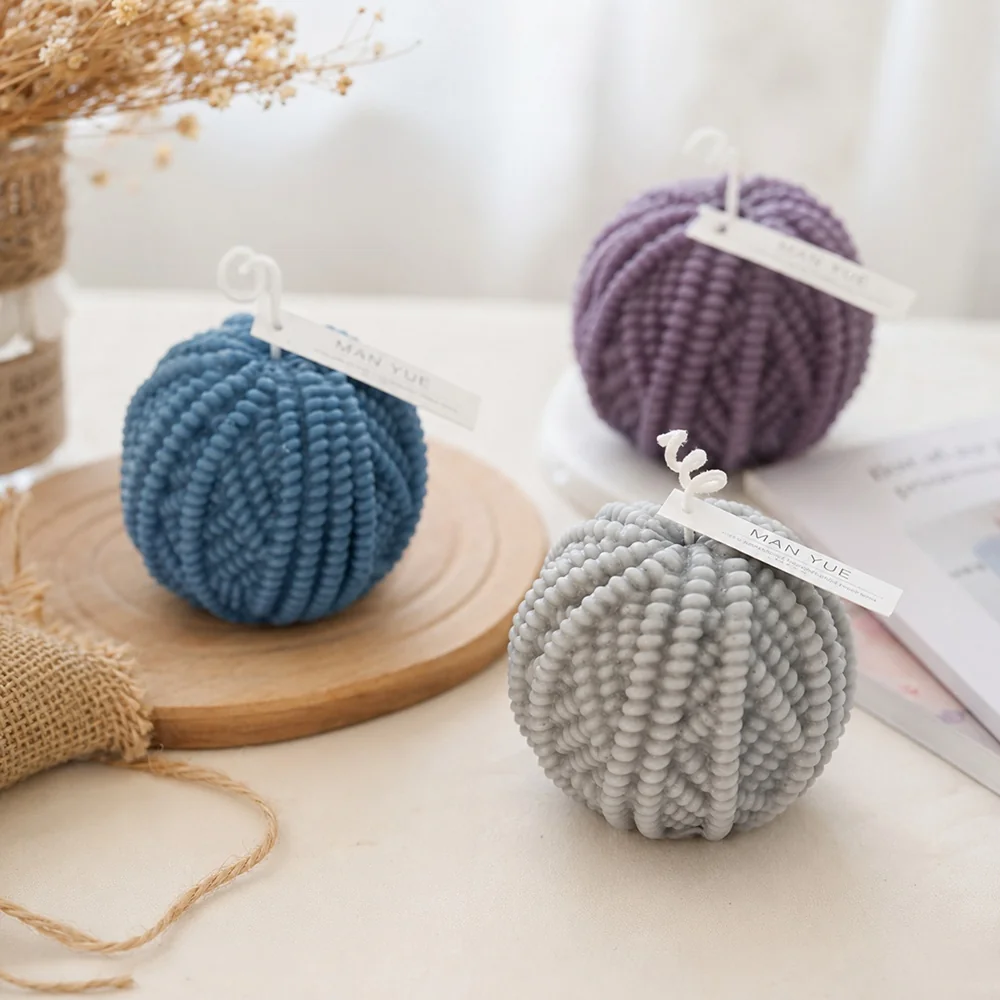 BK8044 - Textured Ball Silicone Candle Mold BK8044