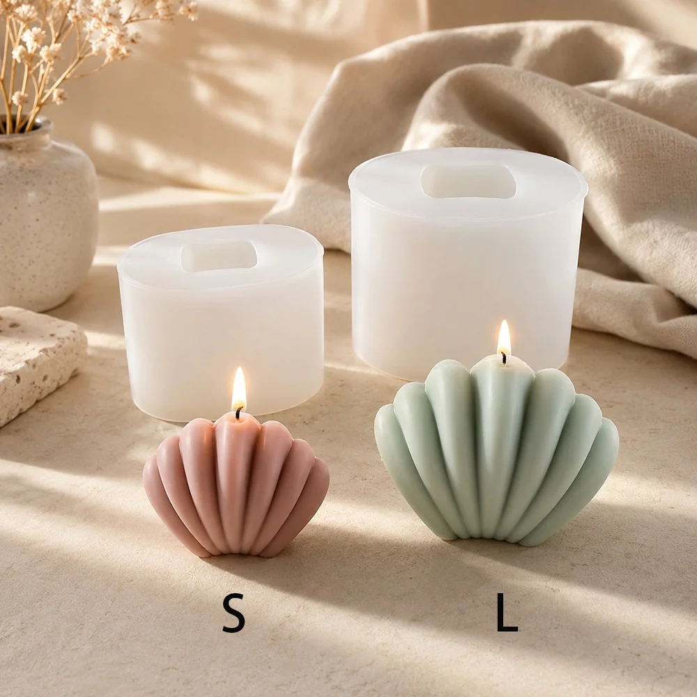BK8181L - Scallop Shell Silicone Candle Mold BK8181L