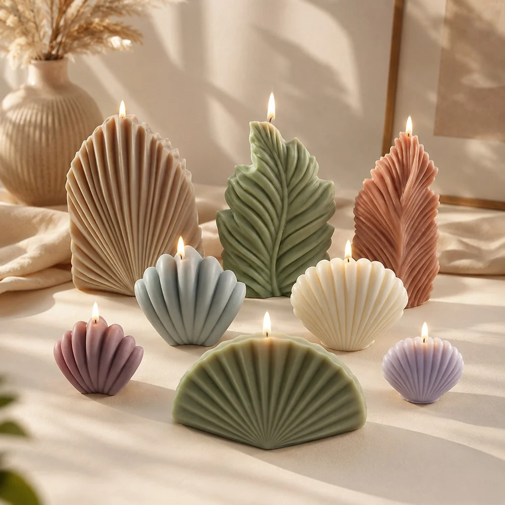 BK8181L - Scallop Shell Silicone Candle Mold BK8181L