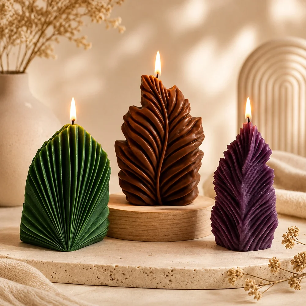 BK8187L - Feather Silicone Candle Mold BK8187L