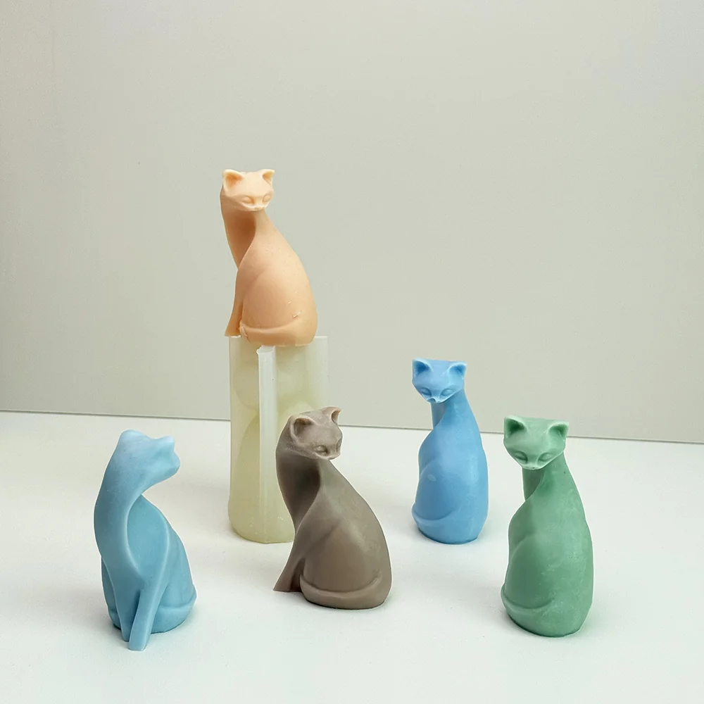 9335-坐姿小猫硅胶蜡烛模具