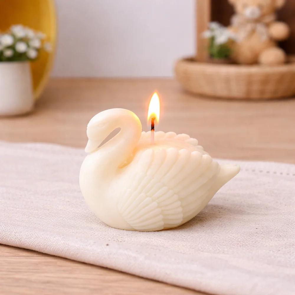 8434-立体天鹅硅胶蜡烛模具