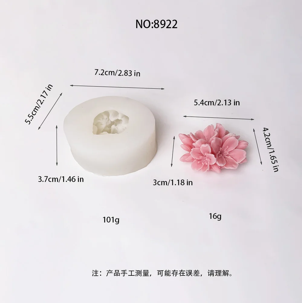 8922-簇状多瓣花硅胶蜡烛模具