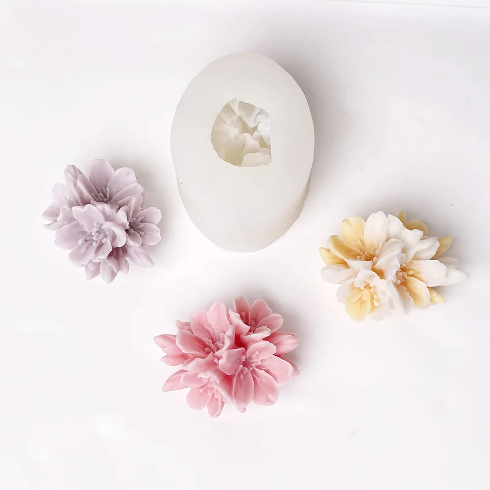 8922-簇状多瓣花硅胶蜡烛模具