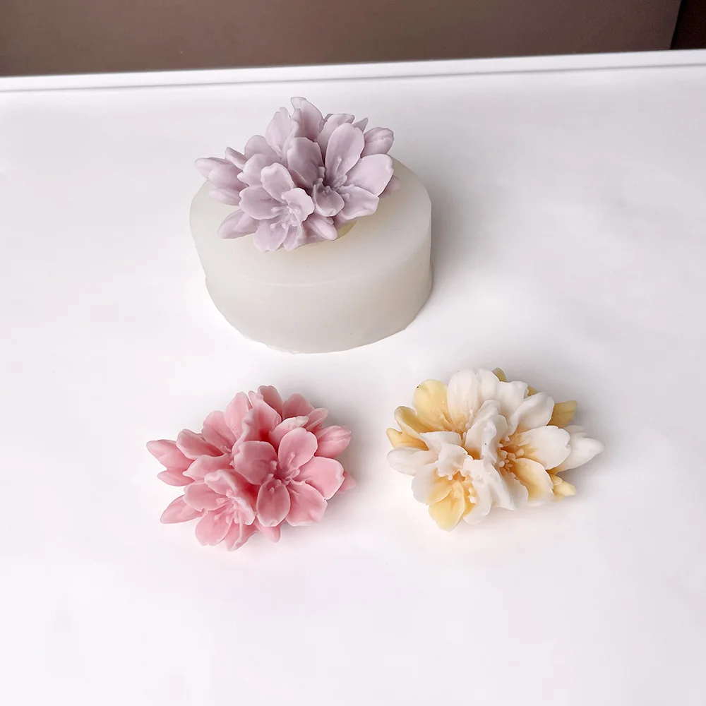 8922-簇状多瓣花硅胶蜡烛模具