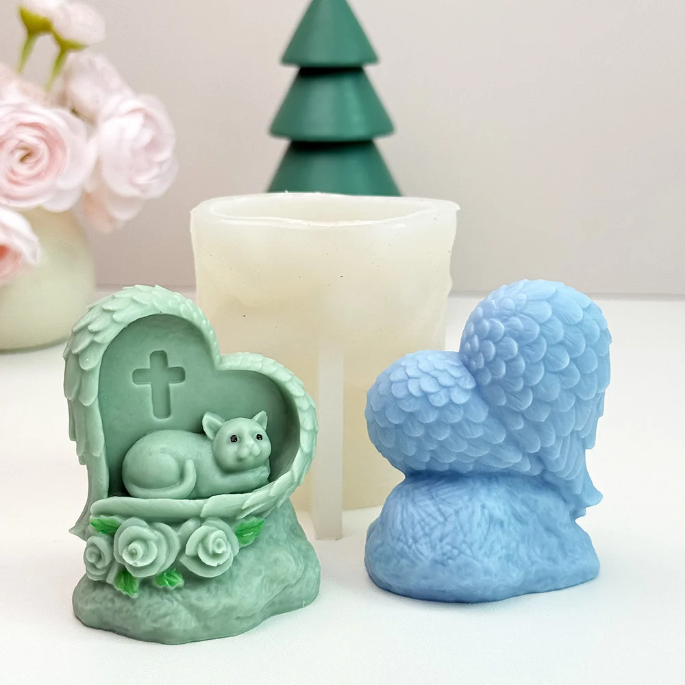 9331-天使硅胶蜡烛模具