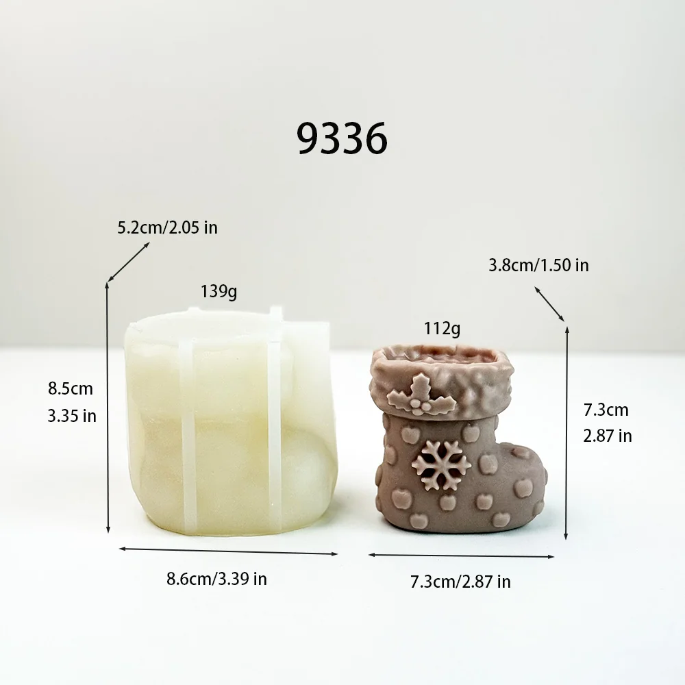 9336-圣诞袜硅胶蜡烛模具