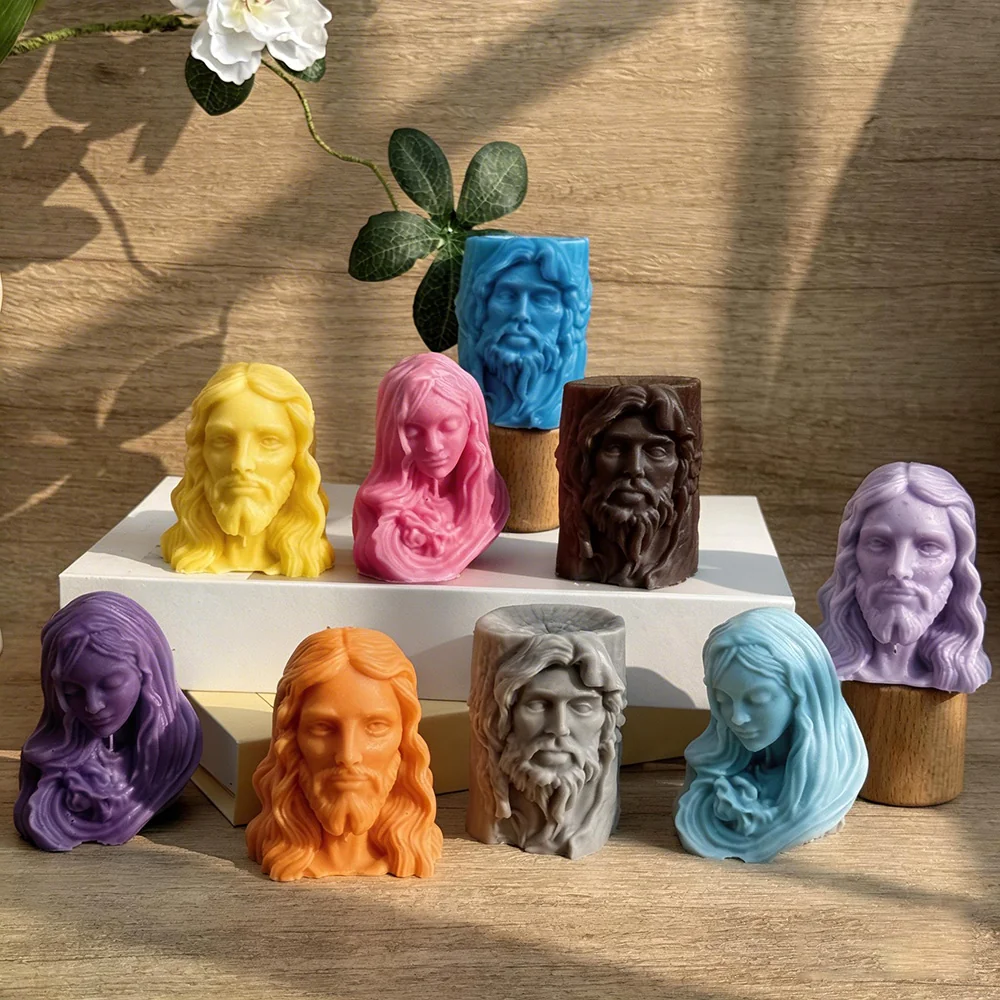 Virgin Mary Head Silicone Mold - 9425