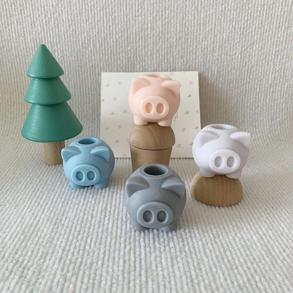 8982-立体小猪硅胶模具