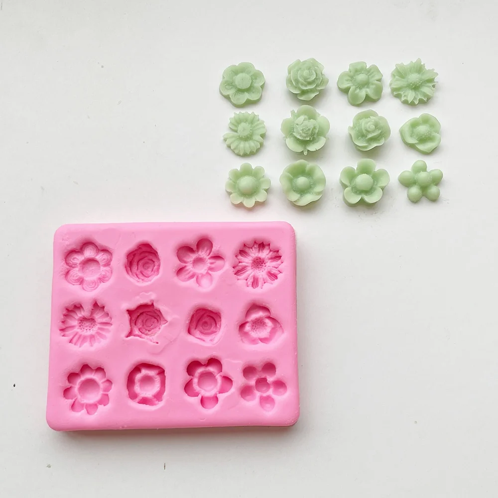1356-多款迷你花朵硅胶模具