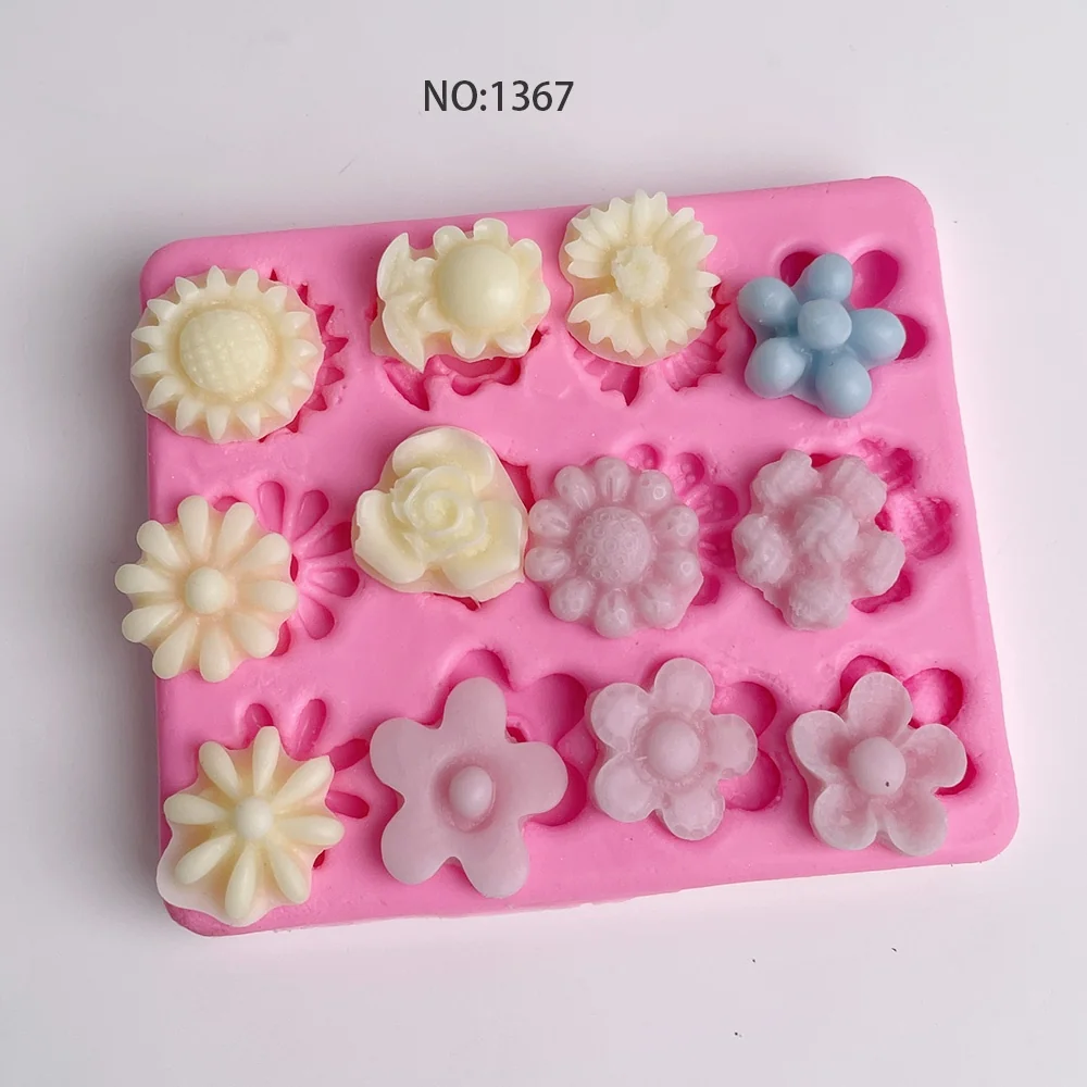 1367-多款小型花卉硅胶模具