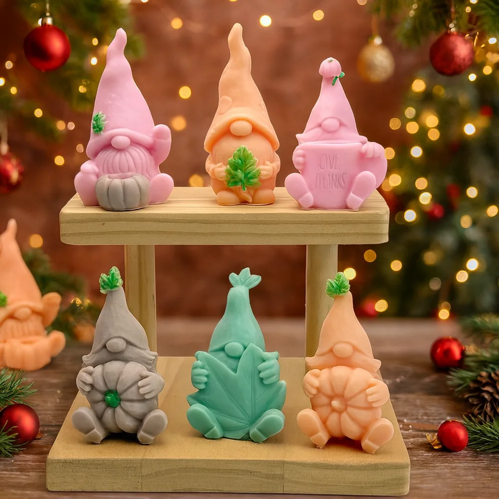 Gnome Leaf Silicone Candle Mold - 9385
