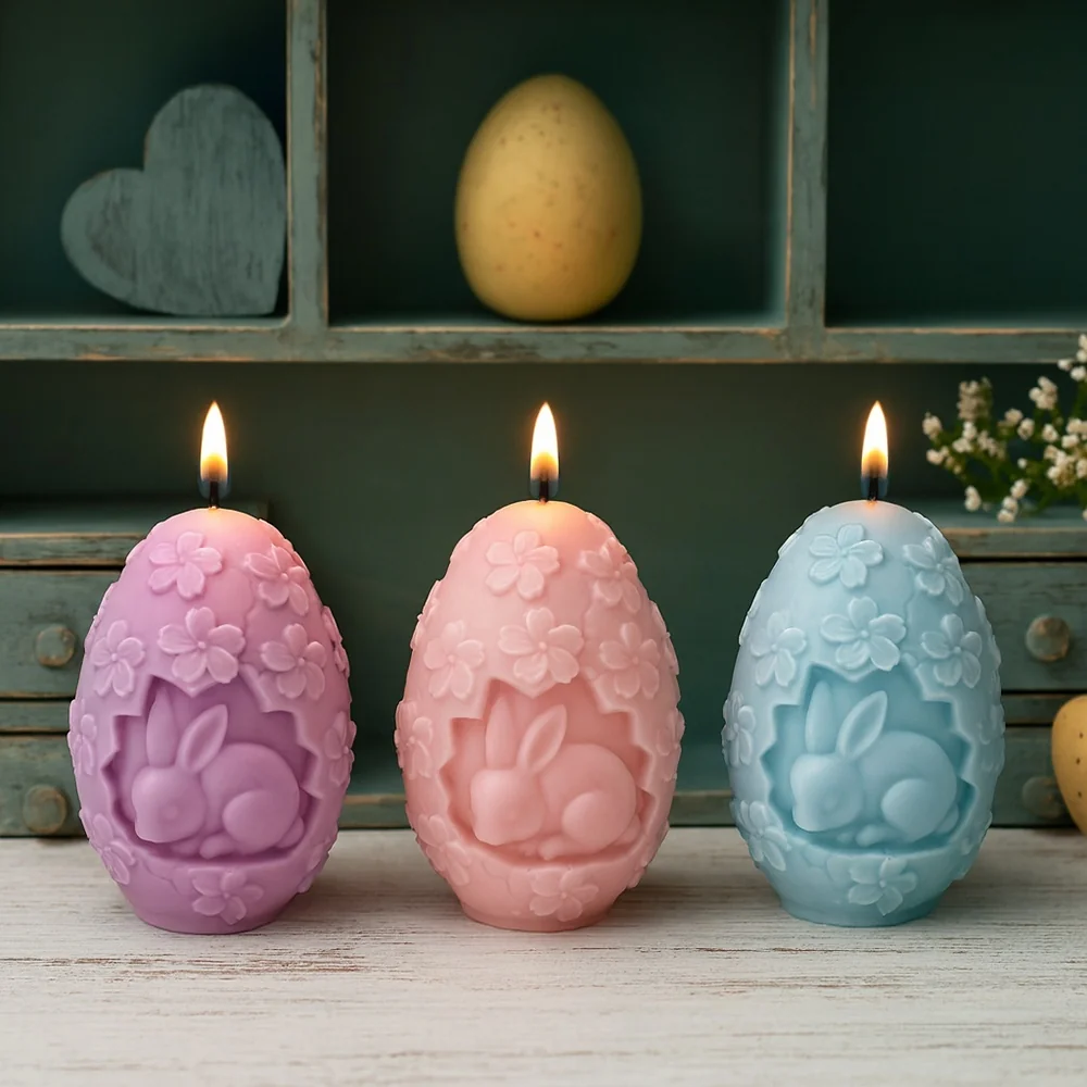 Easter Egg Bunny Silicone Mold - 9411