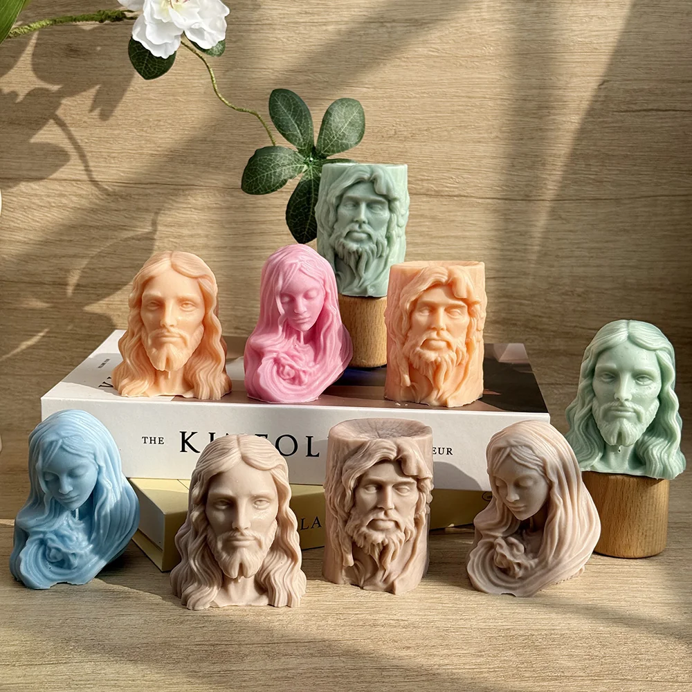 Jesus Head Silicone Mold - 9424