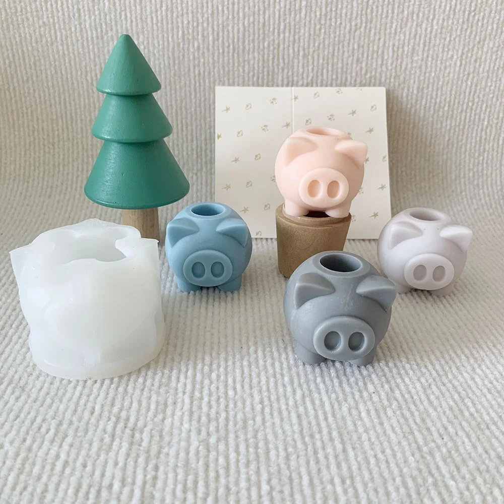 8982-立体小猪硅胶模具