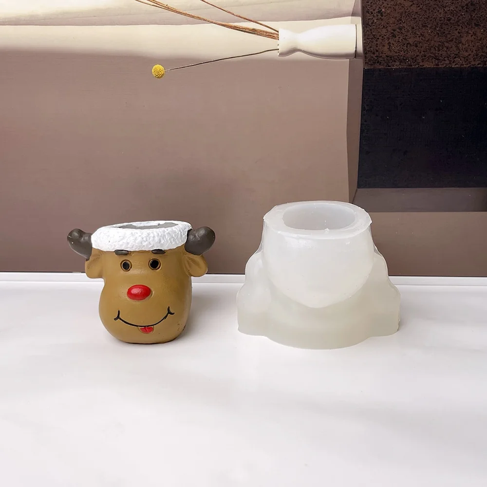 8987-圣诞驯鹿硅胶模具