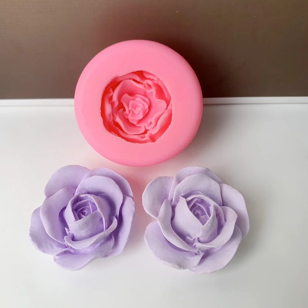 1383-立体玫瑰花硅胶模具