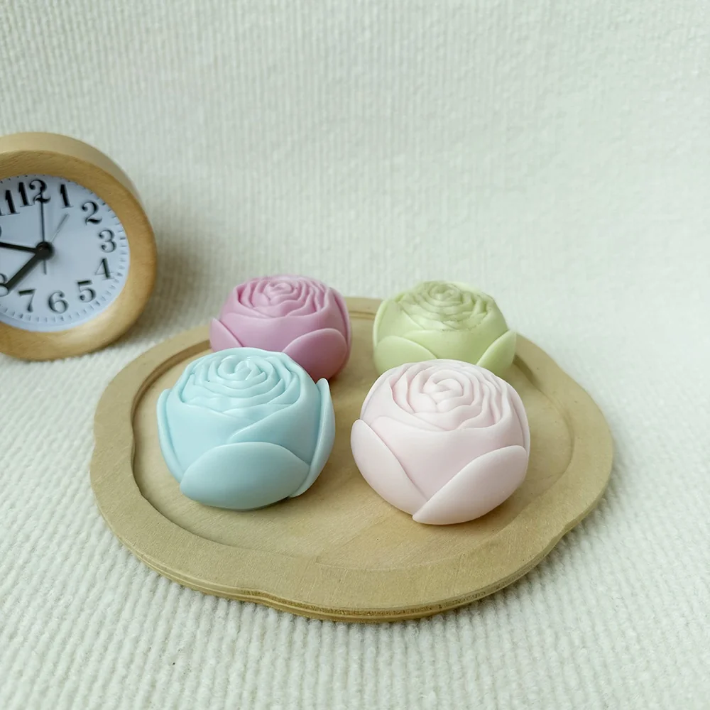 1462-立体玫瑰花硅胶模具