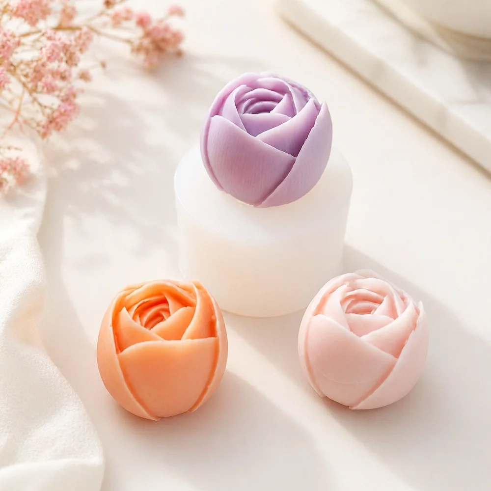 1711-玫瑰花苞硅胶模具