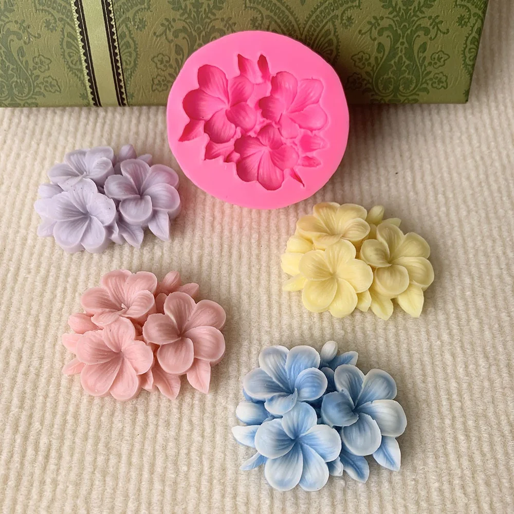 1391-鸡蛋花簇硅胶模具