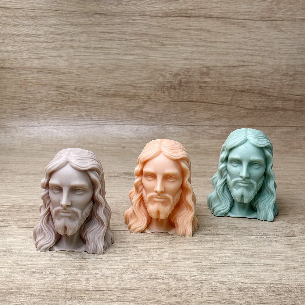 Jesus Head Silicone Mold - 9424