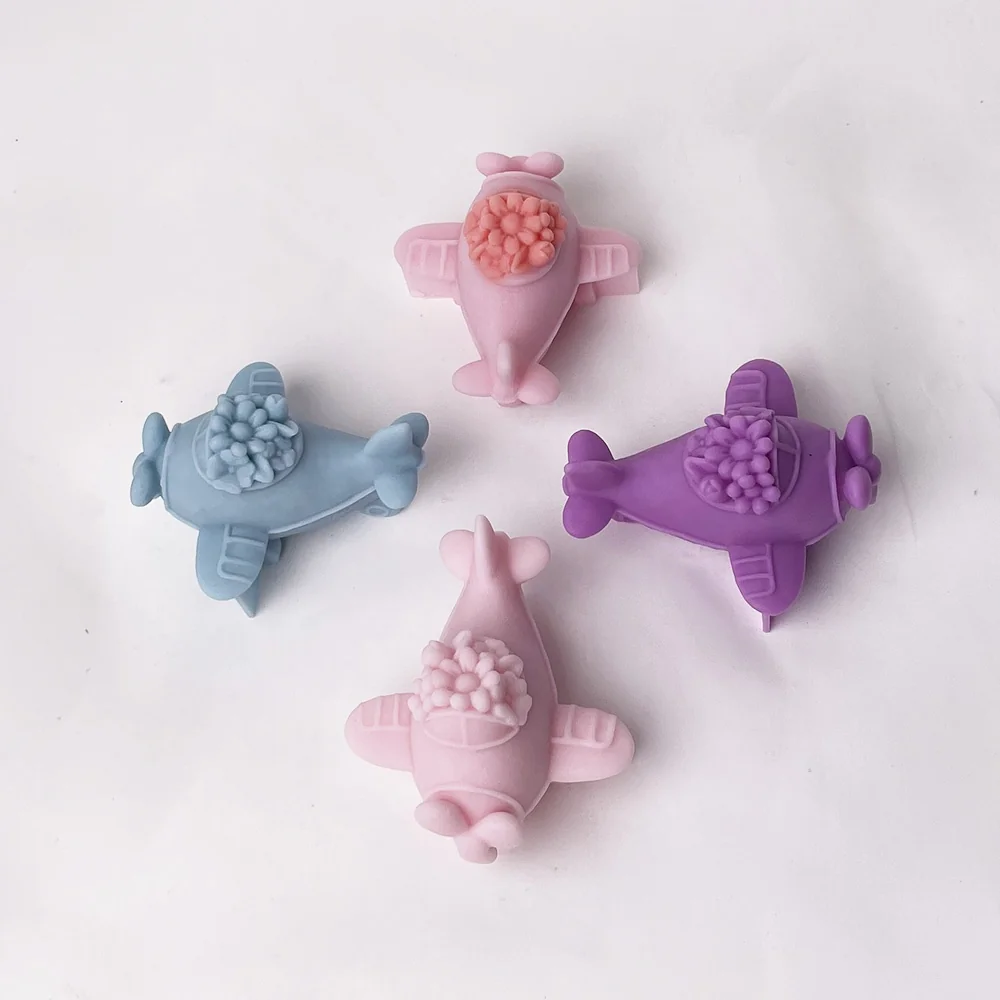 8996-花饰卡通小飞机硅胶模具