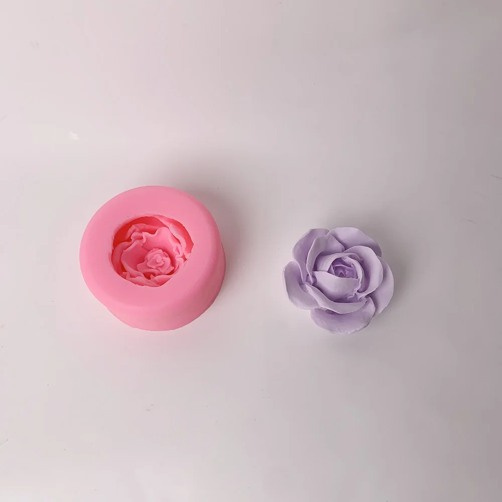 1383-立体玫瑰花硅胶模具