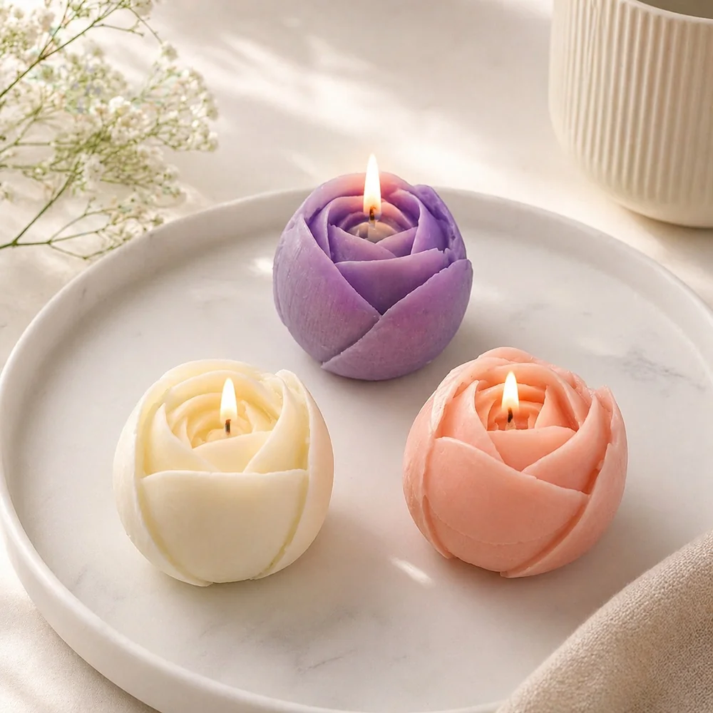 1711-玫瑰花苞硅胶模具