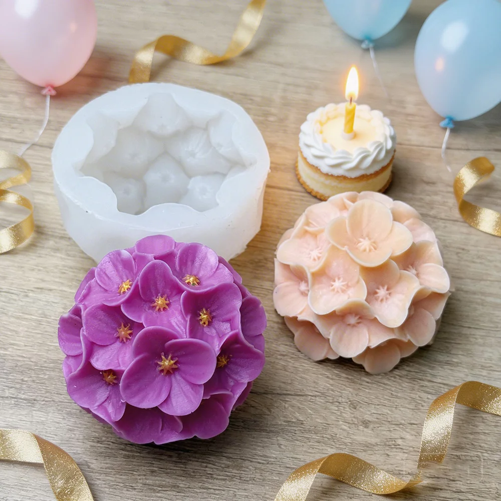 Hydrangea Flower Silicone Mold - 9432