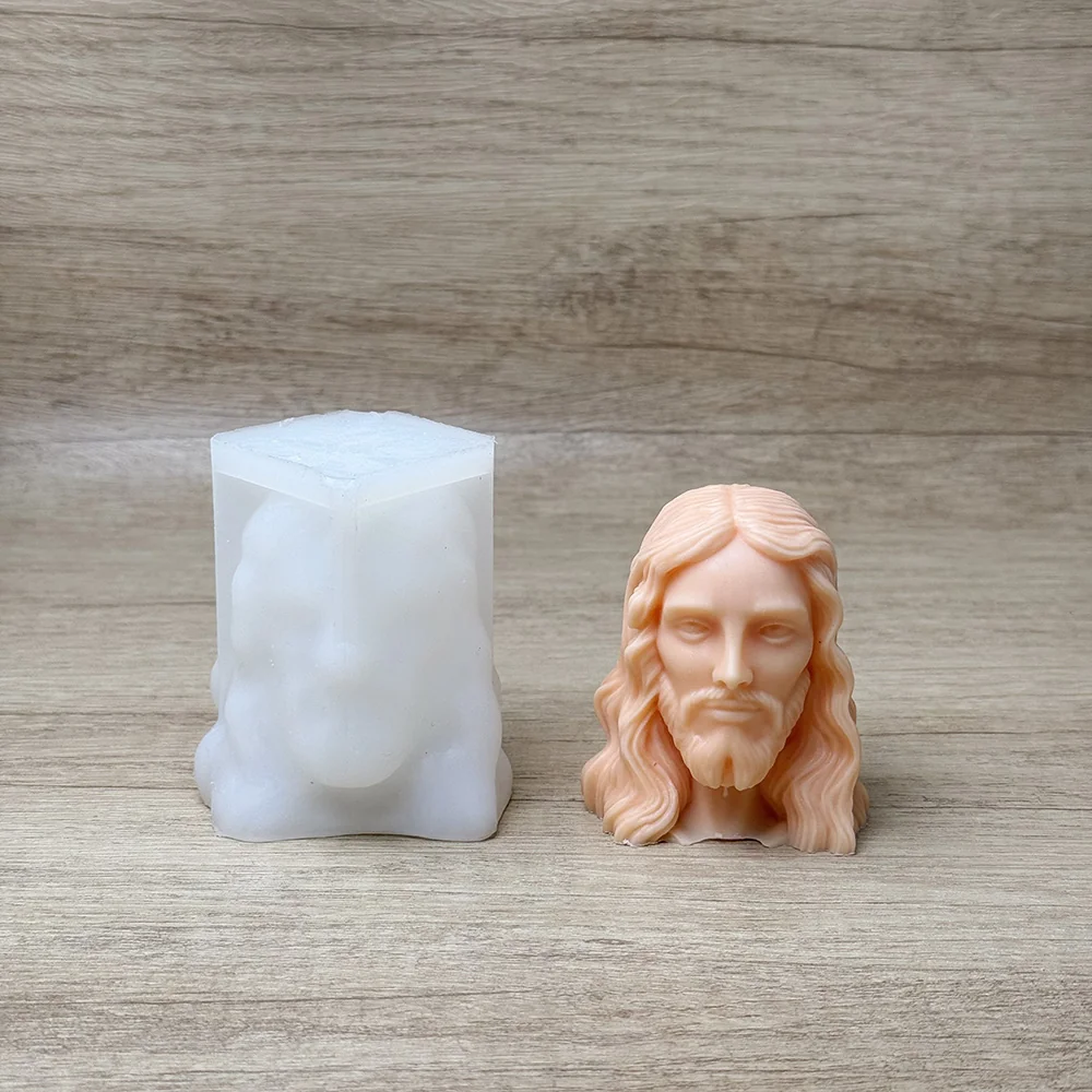 Jesus Head Silicone Mold - 9424