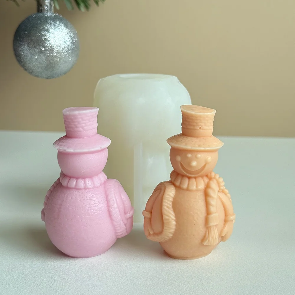 9325-立体雪人硅胶模具