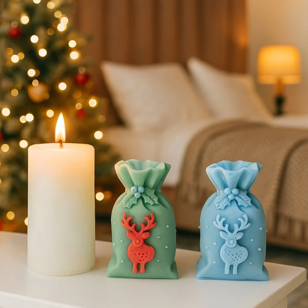 Christmas Gift Bag Reindeer Silicone Mold - 9406