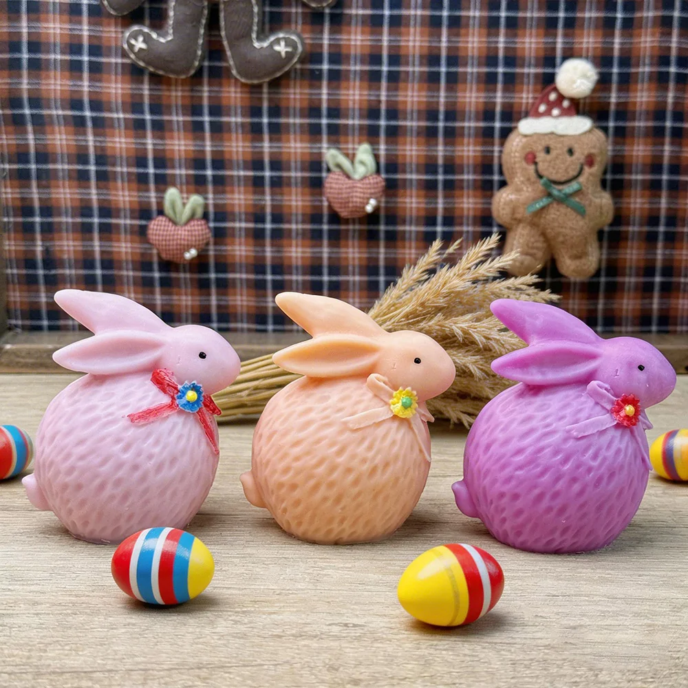 3D Knitted Bunny Silicone Mold - 9404