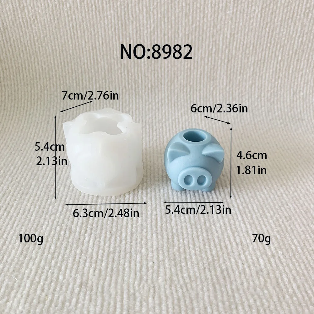 8982-立体小猪硅胶模具