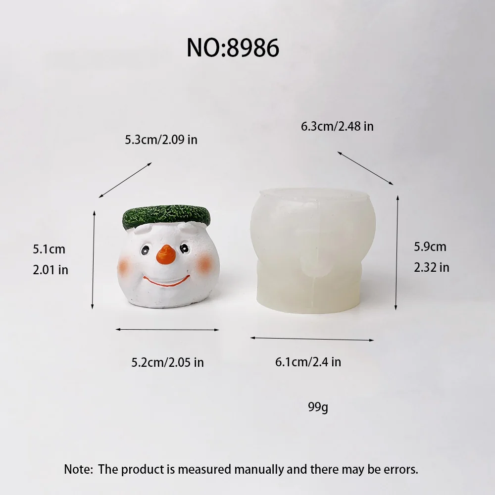 8986-圣诞雪人硅胶模具