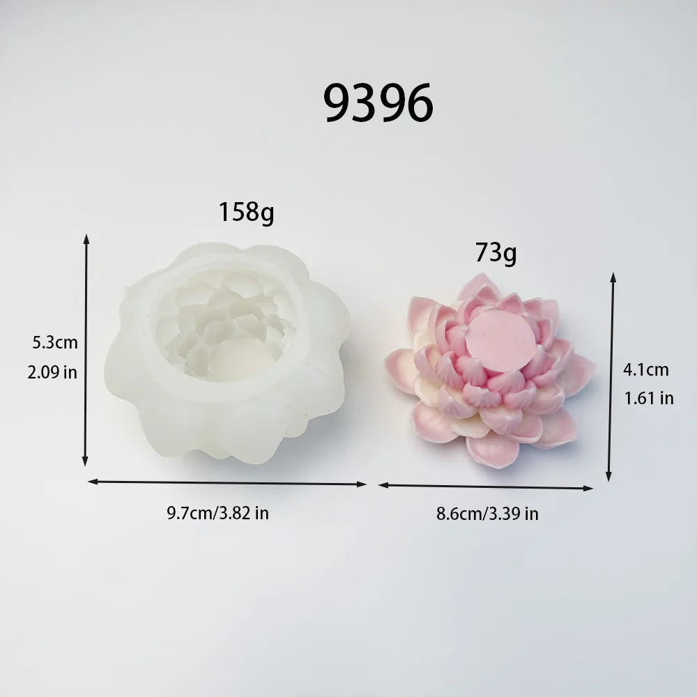 Lotus Silicone Candle Mold with Multi-layer Petals