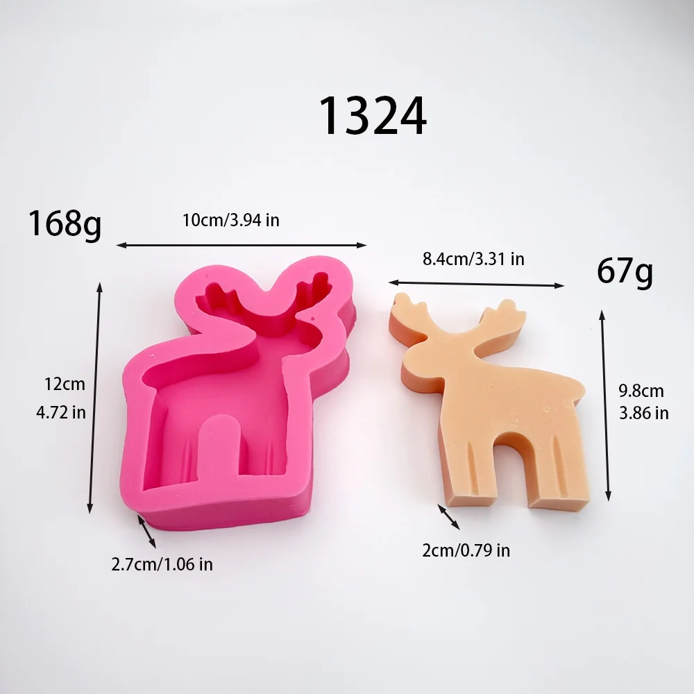 1324-驯鹿硅胶模具