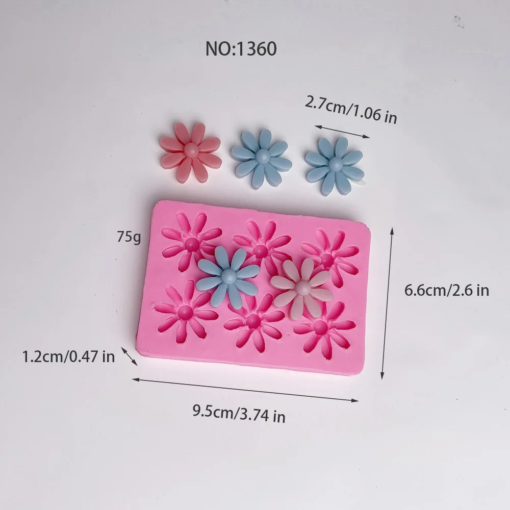 1360-八瓣小花硅胶模具